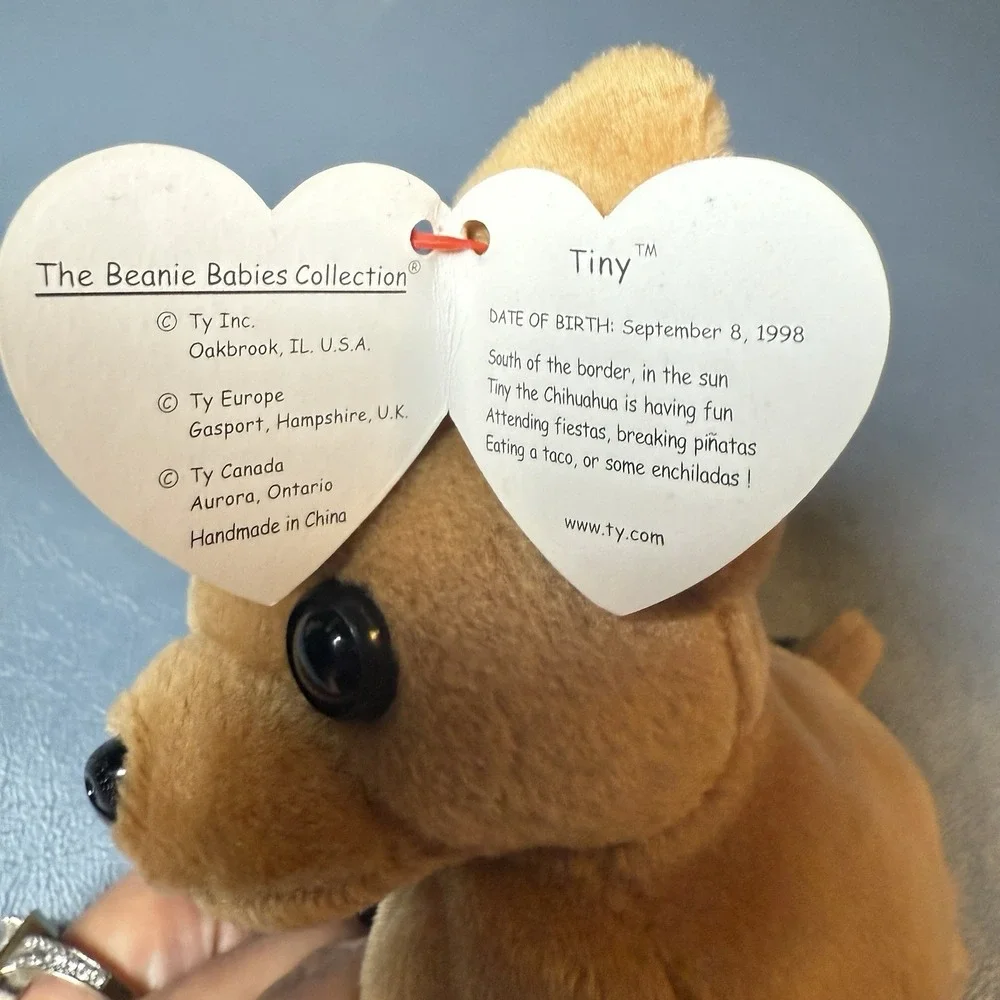 TY Original Beanie Babies VTG Lot Of 3 Tiny Tag Error '98 Spunky‎ '97 Pugsy '96